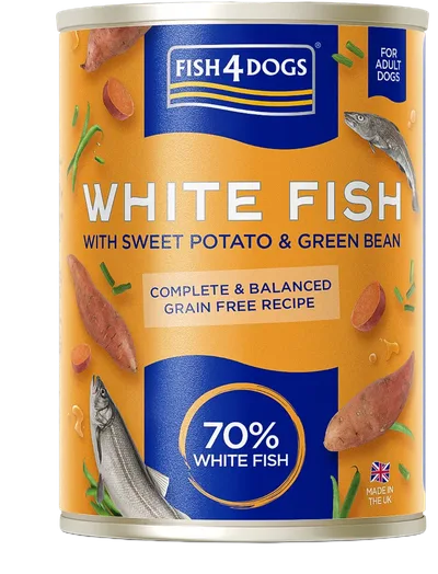 Fish4Dogs White Fish with Sweet Potato & Green Bean 395g
