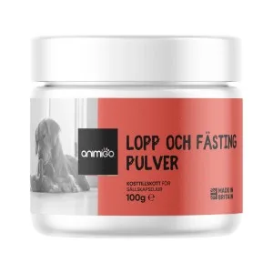 Fästing- och loppmedel, 100g pulver för hundar och katter (3-pack)