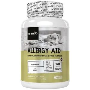 Allergi Stöd för hund, 120 tabletter - För att motverka samt lindra allergier som hud-, säsongs-, miljö- eller mat-allergier (3-pack)