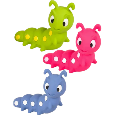 Flamingo Dog Toy Latex Caterpillar Mix 15 cm