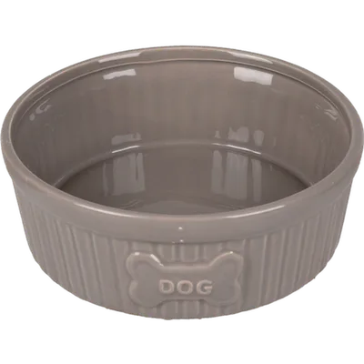 Flamingo Dog Bowl Mabel Ceramic Taupe 640ml, Ø 15cm