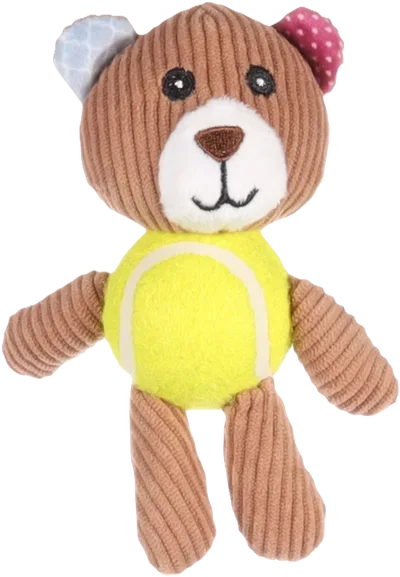 Flamingo Hundleksak Nilak Bear Tennis, 15cm