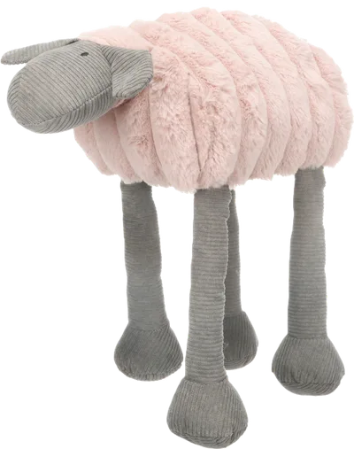 Flamingo Hundleksak Ribola Sheep lying Rosa S, 15 x 28 x 30 cm