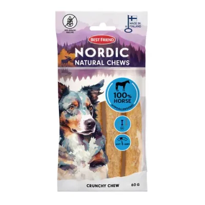Best Friend Nordic Häst Hypoallergeniska Knapriga Tuggben 12 cm 4-pack 60 g