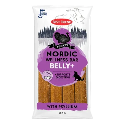 Best Friend Nordic Wellness Bar Belly+ kalkon 100 g för hundar