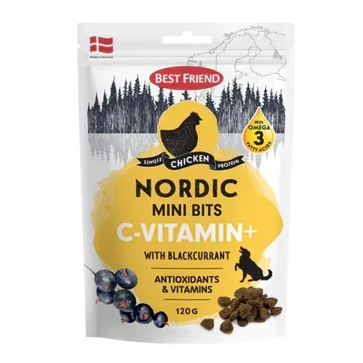 Best Friend Nordic Mini Bits C-Vitamin+ kycklinggodis 120 g för hundar