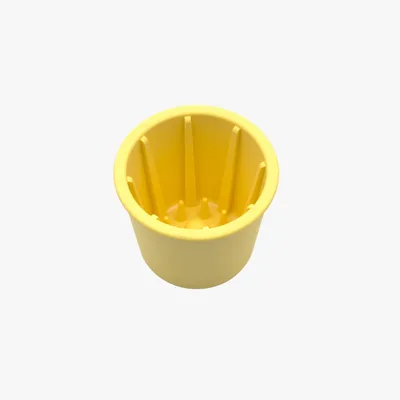 Fibeek Slowfeeder-kopp Gul 10cm