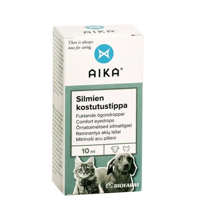 AIKA fuktande ögöndroppar för djur 10 ml