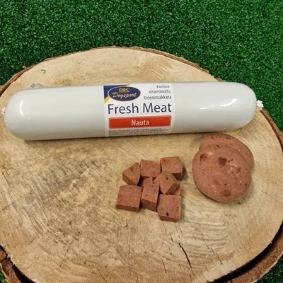 D&C Fresh Meat Nöt korv 20 x 400 g för hundar