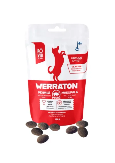 Werraton mjuk grisgodbit 100 g för hundar