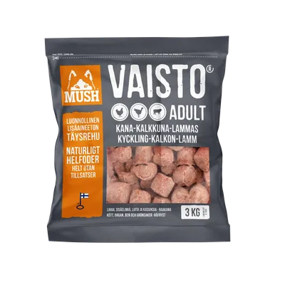 Mush Vaisto Kalkon-Kyckling-Lamm 3 kg