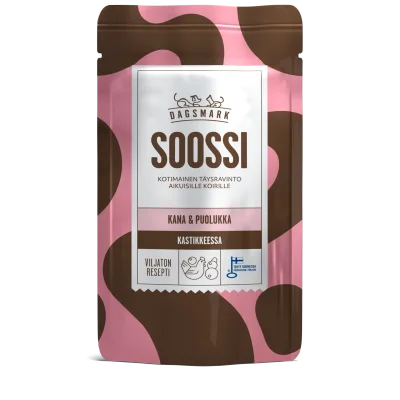 Dagsmark SOOSSI kyckling-lingon i sås för hundar