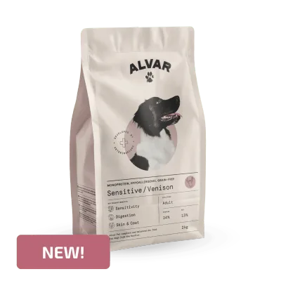 Alvar Pet Sensitive/Venison torrfoder för hundar