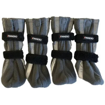 FinNero Halla Fleeceboots med Reflex Grå
