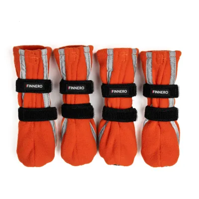 FinNero Halla Fleeceboots med Reflex Orange