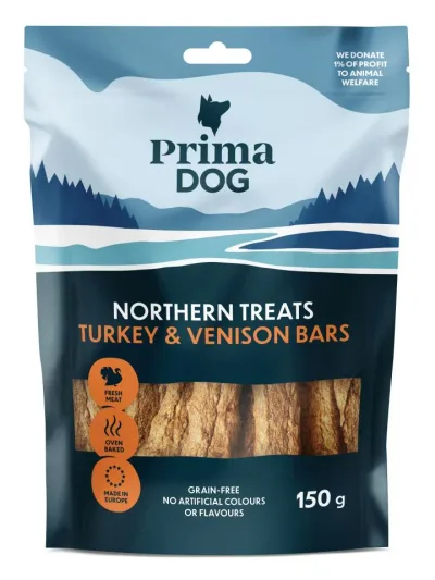 PrimaDog Northern Snack Kalkon & viltkött (150 g)