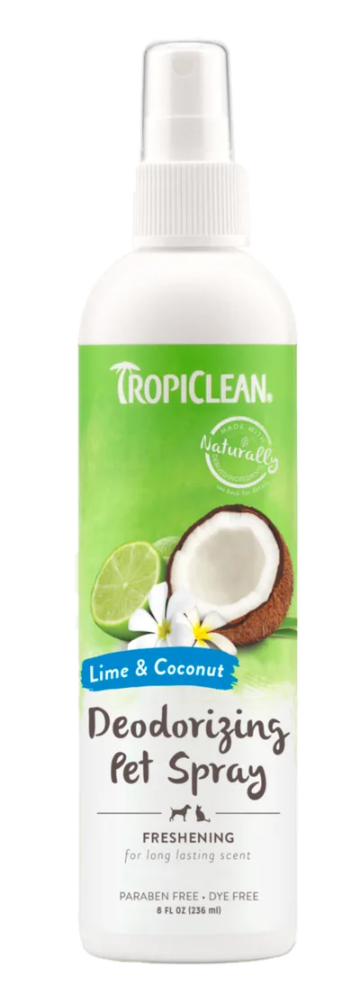 TropiClean Lime & Coconut Deodorizing Spray for Pets 236 ml