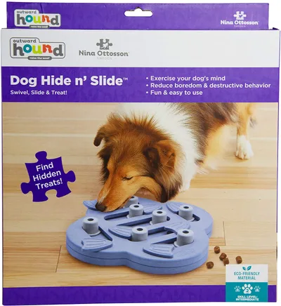 Nina Ottosson Dog Hide'n Slide Composite, Level 2 (Intermediate) Purple 33 x 33 x 5 cm