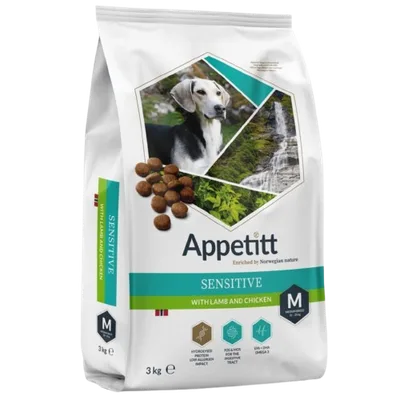 Appetitt Dog Sensitive Medium Lamb Torrfoder till Hund - 3 kg