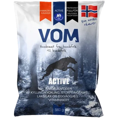 Vom og Hundemat Active Proteinrikt Helfoder Köttbullar 560 g