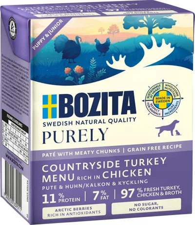 Bozita Purely Paté Tetra Puppy Turkey & Chicken 370g