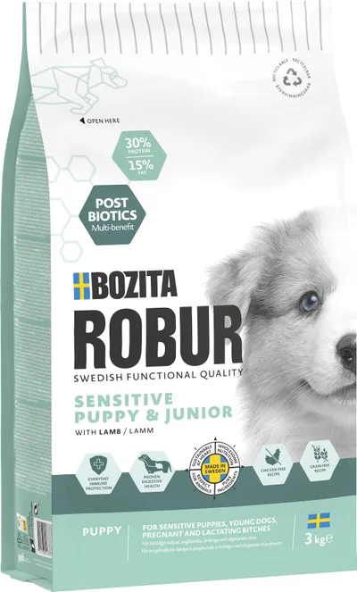 Bozita Robur Sensitive Grain Free Puppy med lamm 3 kg