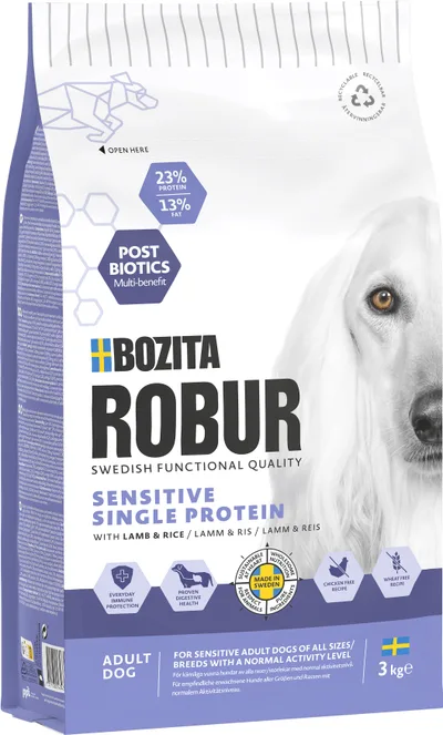 Bozita Robur Sensitive Single Protein lamm & ris 3 kg