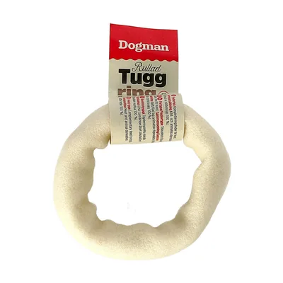 Hundtugg Dogman Tuggring vit S 7,5cm