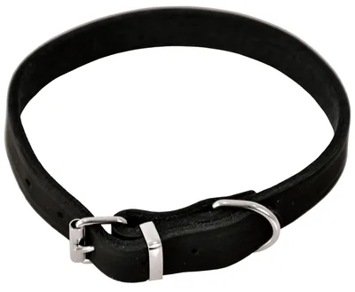 Läderhalsband Lina Ställbart Svart 25x60cm