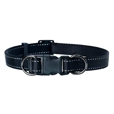 Nylonhalsband Iris Ställbart Svart M