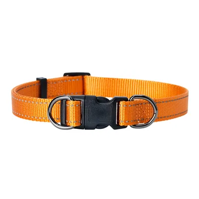 Nylonhalsband Iris Ställbart Orange L