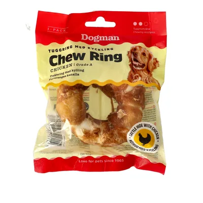 Hundgodis DOGMAN tuggring med kyckling 1-pack