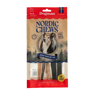 Nordic Chews Beef Rawhide Ministrips 5p