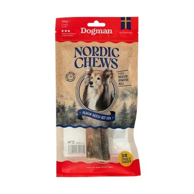 Nordic Chews Beef Rawhide Roll Medium 1p