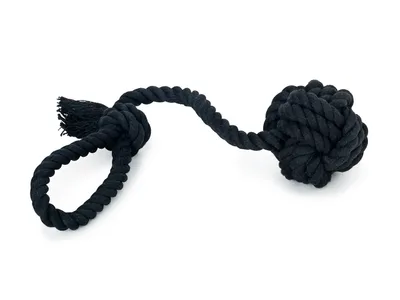 Hundleksak Dogman Repboll med handtag svart M 35cm