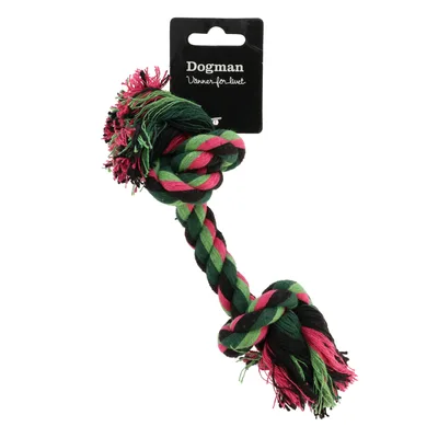 Hundleksak Dogman Vixen rep med 2 knutar flerfärgad