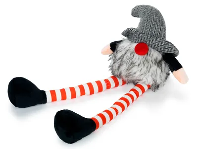 Julleksak Tomte Långbening Grå