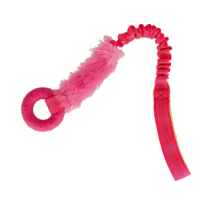 Valpleksak med päls och ring Rosa