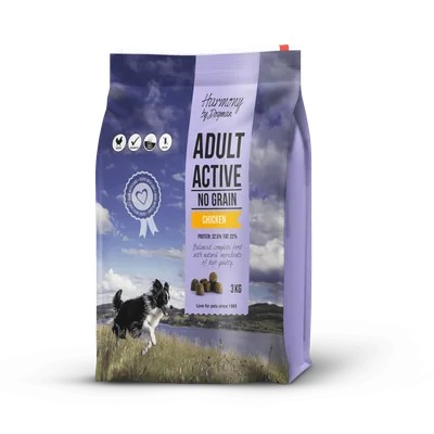Adult Active spannmålsfritt hundfoder 3kg