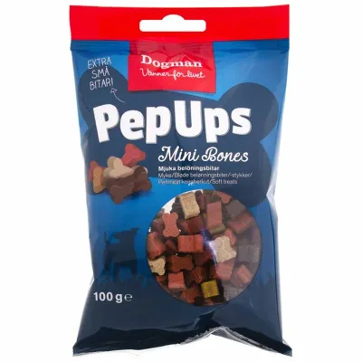 Dogman Pep Ups Mini Bones 100 g