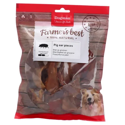 Farmers Best Bitar av torkat grisöra 250g