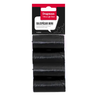 Bajspåsar Mini Svarta 4x20p