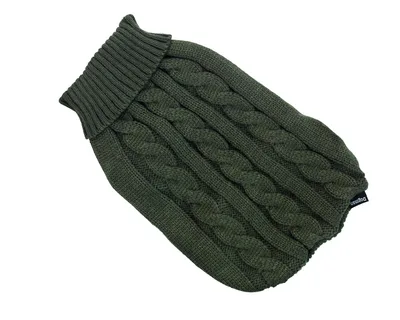 Stickad Hundtröja Gina Grön 40cm