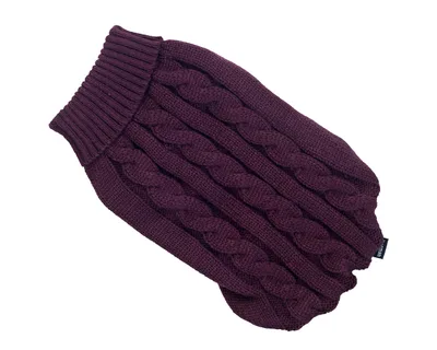 Stickad Hundtröja Gina Vinröd 25cm