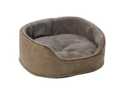 Sherpa Hundbädd Med Hög Kant Brun L
