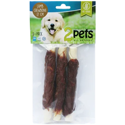 2pets Dogsnack Lamb Chewbone 17cm/3st