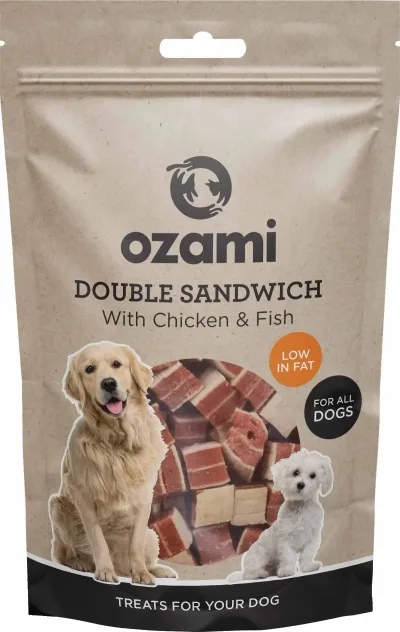 Hundgodis OZAMI Double Sandwich kyckling & fisk