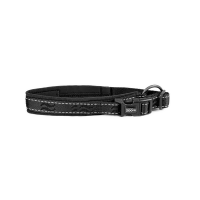 Selected by ZOO Hundhalsband Rufus vadderat ställbart 20 mm x 35-45 cm Svart