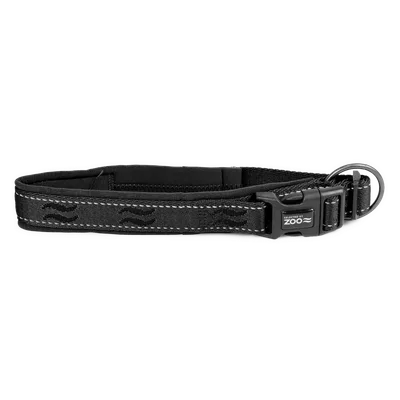 Selected by ZOO Hundhalsband Rufus vadderat ställbart 25 mm x 45-55 cm Svart