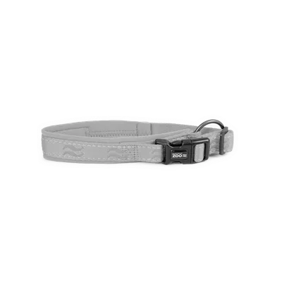 Selected by ZOO Hundhalsband Rufus vadderat ställbart 20 mm x 30-40 cm Grå